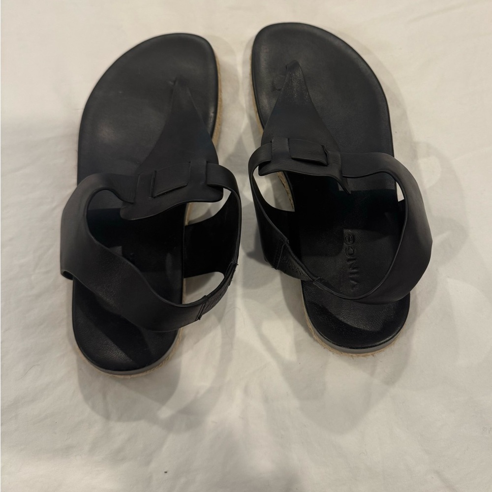 Vince - thong sandal with back strap. Size 6